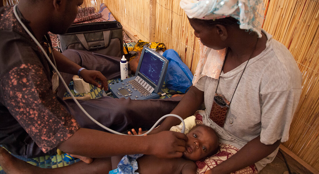 Doctors at local health centers used ultrasound to examine the children’s thymus, an organ important to the immune system.